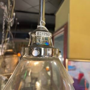 Clear Cone Pendant with Chrome Cap