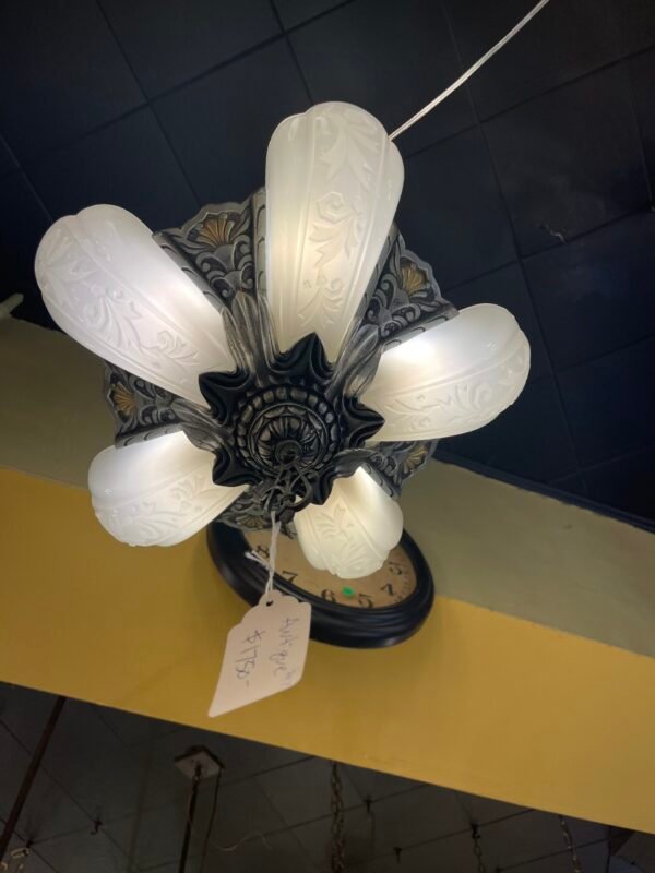 Vintage cast metal ceiling fixture