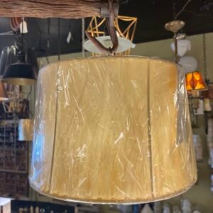 Rustic Ox-Yolk Beam with Sheep Skin Shades