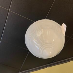 Vintage Milk Glass Schoolhouse Flush Mount Light