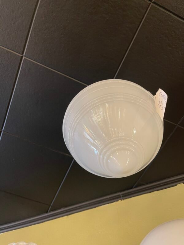 Vintage milk glass hanging light