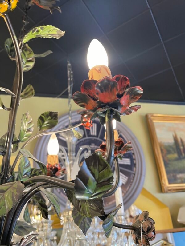 Wrought iron whimsical botanical light