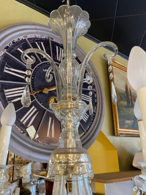 Elegant chandelier with crystal prisms