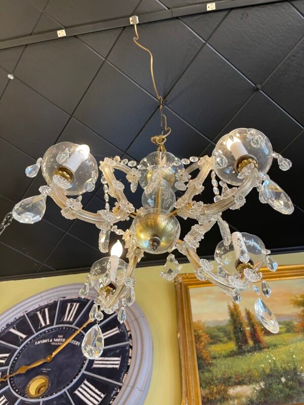Gold and clear glass vintage ceiling light
