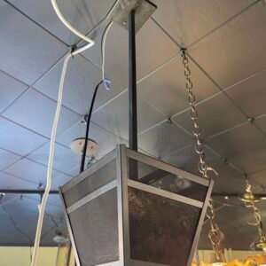 Contemporary Tapered Metal Lantern Pendant Light