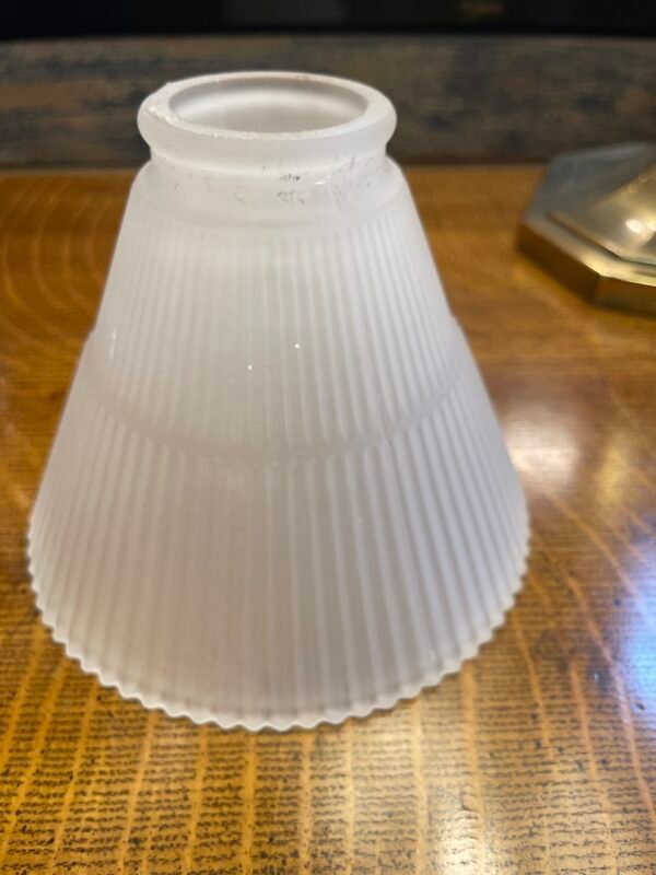 Frosted Ribbed Glass Shade
