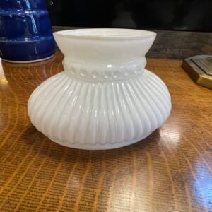 White Ribbed Opal Glass Shade