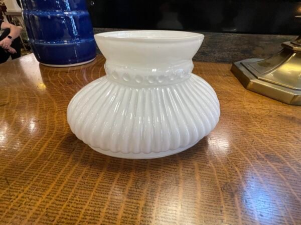 White Ribbed Opal Glass Shade