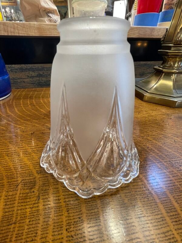 Frosted Glass Shade with Clear Gothic Arches