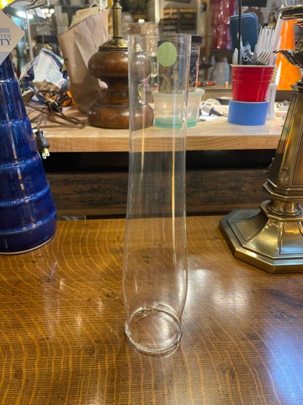 Tall Clear Glass Chimney for Oil or Hurricane Lamp