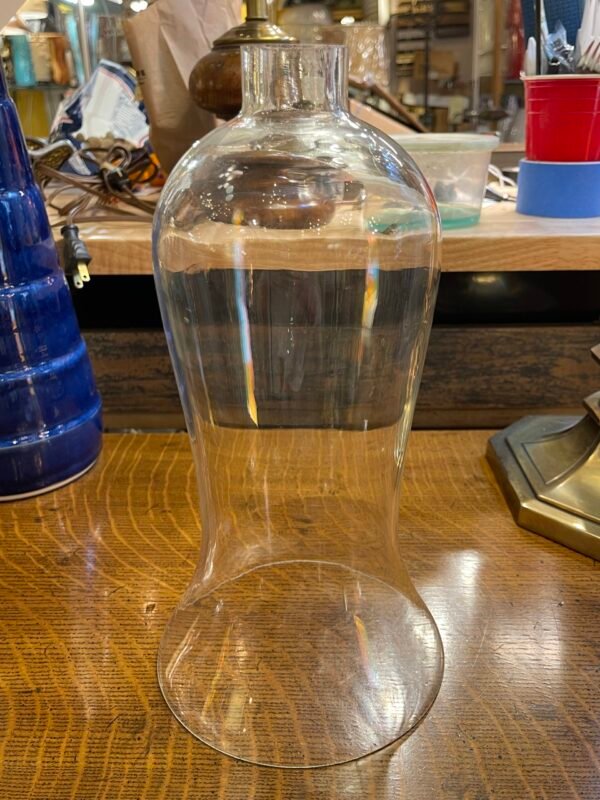 Large Clear Glass Bell Chimney Shade