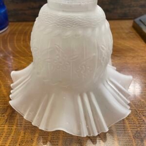 Frosted Floral Embossed Ruffled Shade