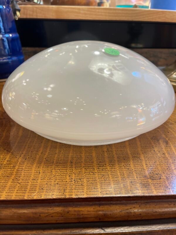 White Glass Low Dome Shade
