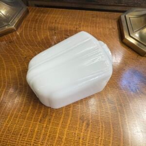 White Milk Glass Art Deco Schoolhouse Shade