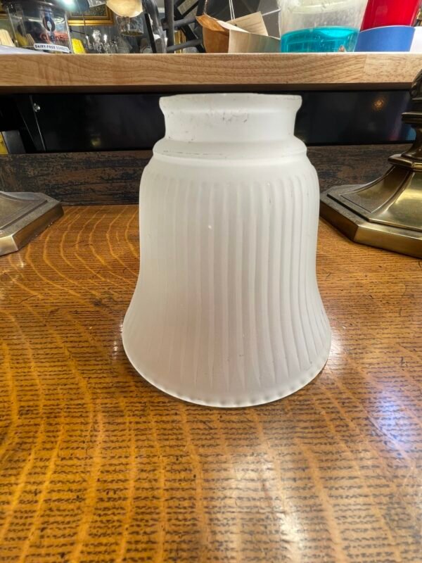Frosted Ribbed Bell Shade – Satin Finish
