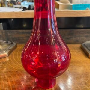 Ruby Red Glass Chimney Shade – Bulbous Flare